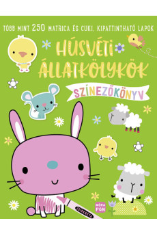 Húsvéti állatkölykök - színezőkönyv - Több mint 250 matrica és cuki, kipattintható lapok §H