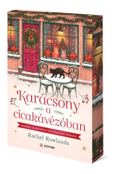 Karácsony a cicakávézóban (éldekorált)