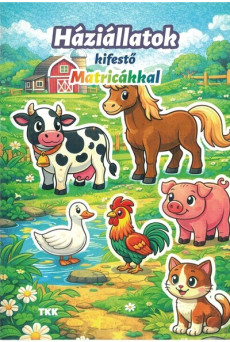 Háziállatok kifestő - Matricákkal