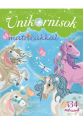 Unikornisok matricákkal - Zöld