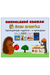 Gondolkodó csomag 5 éves kortól - Rejtvénykártyák nagyítóval + 4 rejtvénykártyák